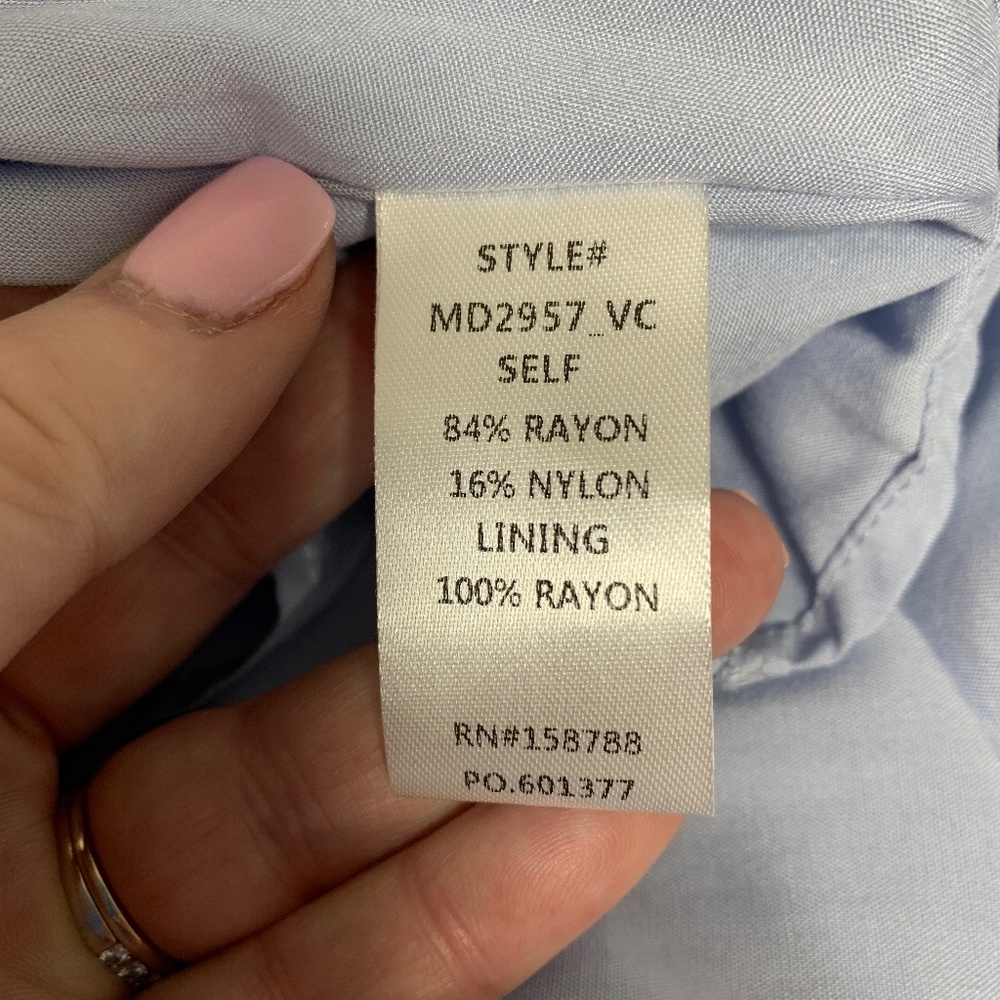 Vici Light Blue Puff Sleeve Cut-Out Detail Mini Dress Sz M - Picture 10 of 15